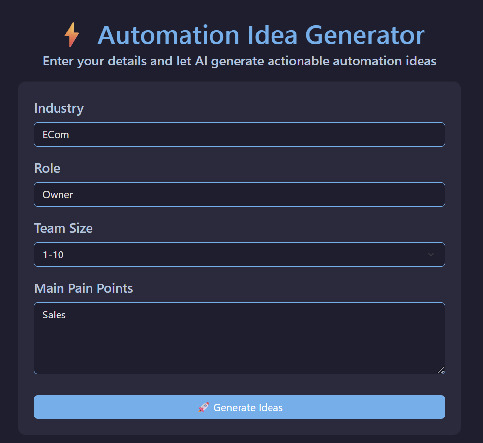 Automation Idea