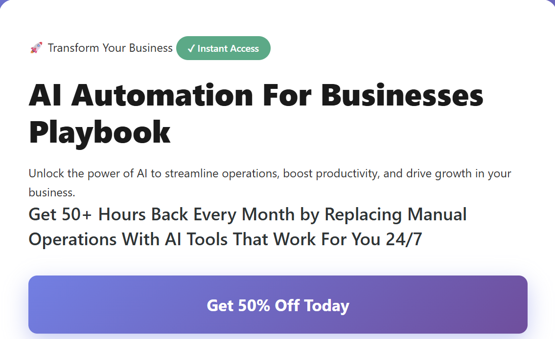 Automation for businesses playbook